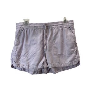 J Crew Linen Blend Drawstring Pull On Shorts Lavender Purple Womens Size M Beach